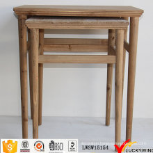 Solid Wood Vintage Style Nesting Tables